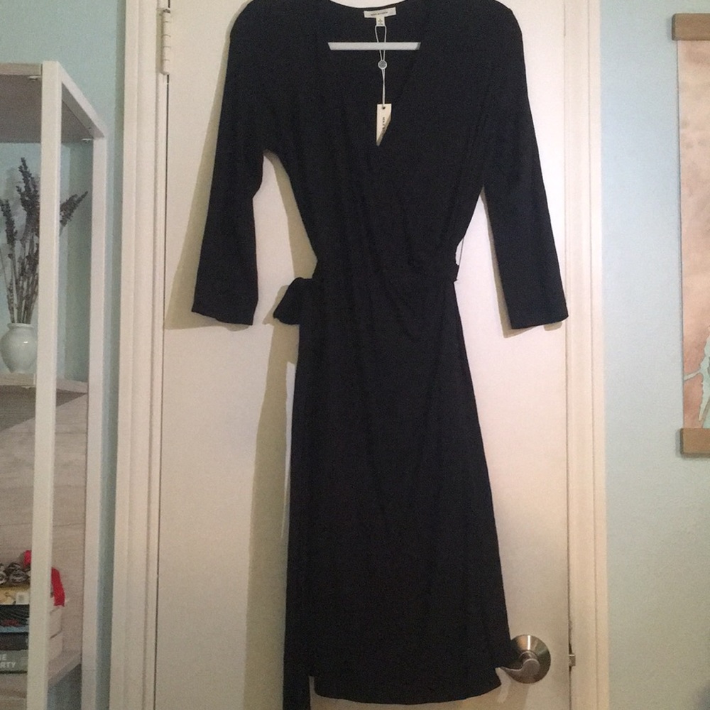 Max studios knit wrap dress